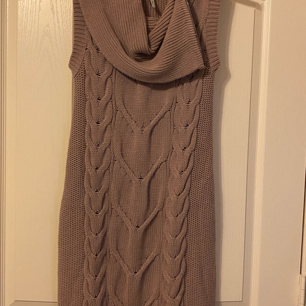 BCBGeneration Tan Cowl Neck Sweater Dress